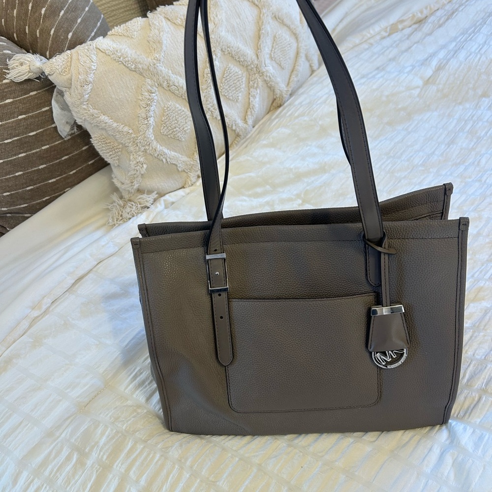 Michael Kors Charcoal Leather Tote